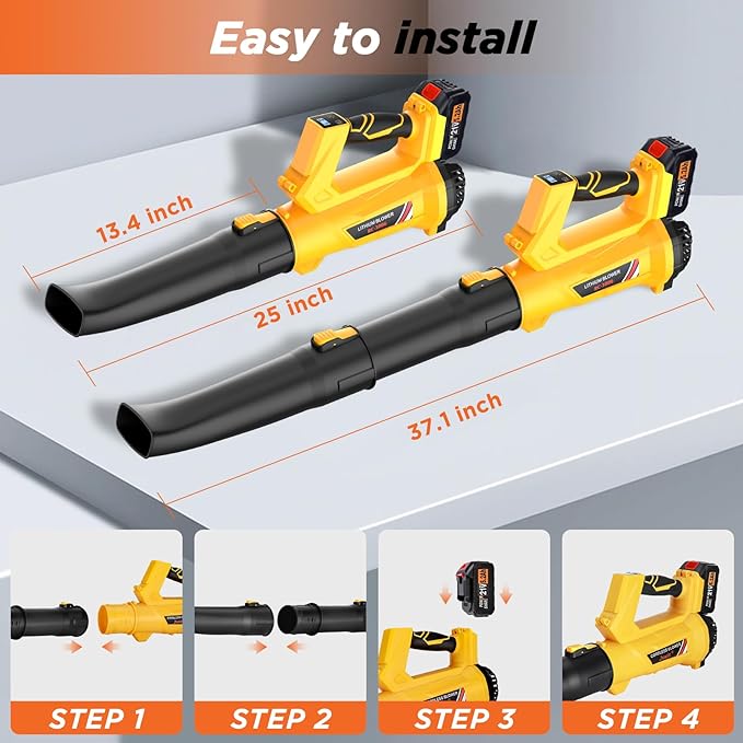 Cordless Leaf Blower, 6 Speed Modes, 150 mph Max Wind Speed, 500 cfm, Digital Display Leaf Blower Cordless with 21V 5.2Ah Battery and Charger for Lawn Care & Garden Maintenance
