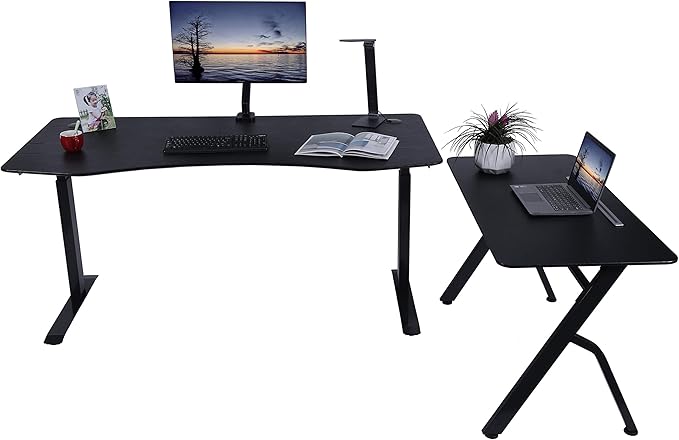 ApexDesk 47" Computer Desk, Modern Simple Style Desk for Home Office, Study Student Writing Desk - Black