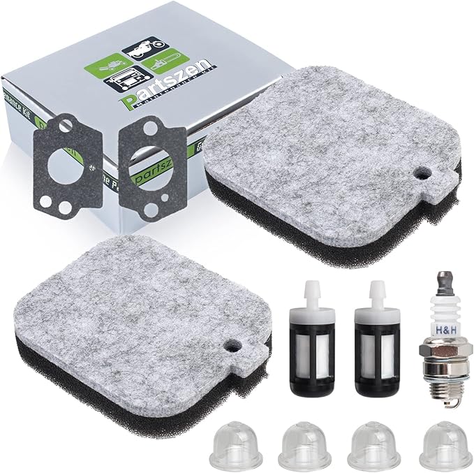 4229 120 1800 Air Filter for Stihl BG45 BG46 BG55 BG65 BG85 SH55 SH85 BR45C Blower with Fuel Filter Spark Plug Primer Bulb Tune Up Kit, 2 Pcs