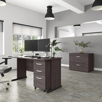Bush Business Furniture Studio A Computer Desk, Commercial-Grade Gaming and Work Table for Home or Professional Office, 60W, Storm Gray