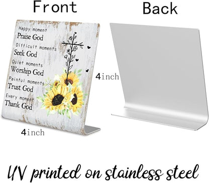Christian Office Decor for Women Religious Gifts christian office supplies Faith Christian Gifts Prayer Room Decor for Office Desk Scripture Inspirational Home Decor XUV01