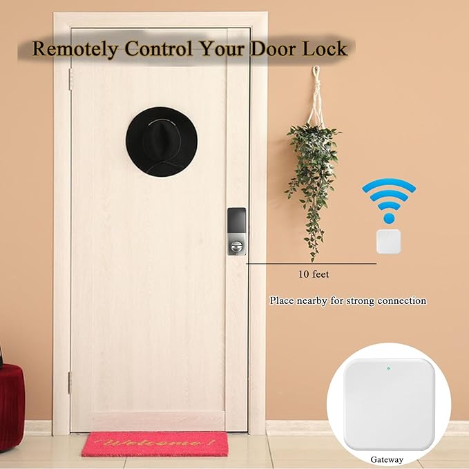 Smart Hub, WiFi Gateway for Smart Lock, G2 Gateway for Remote and Voice Control, Compatible with TTLock App, Alexa