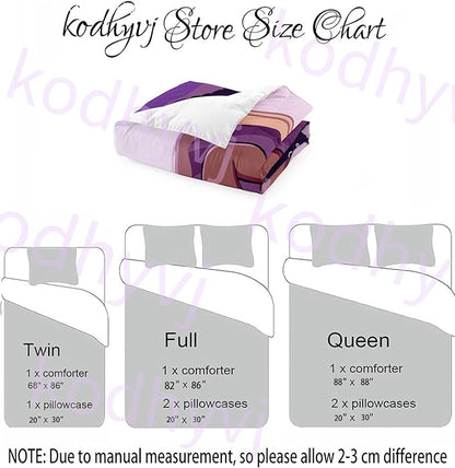 Black Girls Magic Comforter Sets, African American Girl Love Music Purple Designs Soft Fluffy Comforter Duvet, Full Size Afro Pretty Girls Comforter Set for Teens Kids Princess Cute Room Decor
