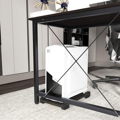 L Shaped Desk, Large L Shaped Computer Desk Office Desk, 59+59 inch L Shaped Gaming Desk with CPU Stand, Sturdy Corner Gaming Desk Writing Desk L Shaped Workstation Desks for Home Office Corner
