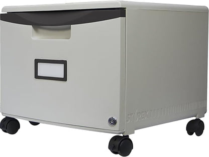 Storex 61266B01C File Cabinet, 1-Pack, Gray/Black