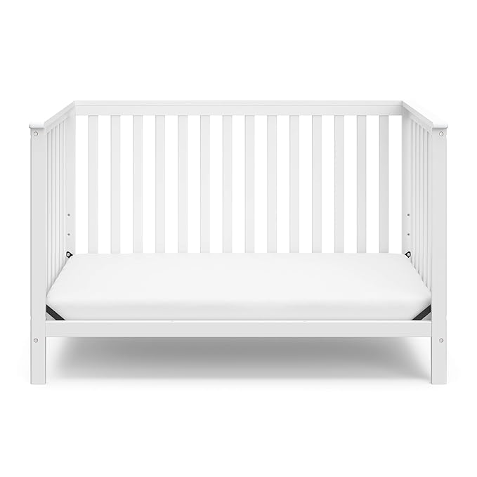 Storkcraft Hillcrest 4-in-1 Convertible Crib (White) - Converts to Daybed, Toddler Bed, and Full-Size Bed, Fits Standard Full-Size Crib Mattress, Adjustable Mattress Support Base