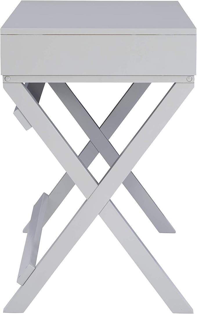 Linon Grey 2-Drawer Writing Jaycee Desk