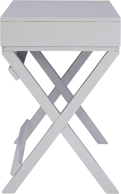 Linon Grey 2-Drawer Writing Jaycee Desk