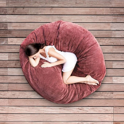 Bean Bag Chairs (No Filler),Bean Bag Cover,Stuffed Animal Storage Bean Bag,Plush Toys Storage Bag,Bean Bag for Kids,Adults,Teens[Large 36 x 45 in] Red Bean Bag