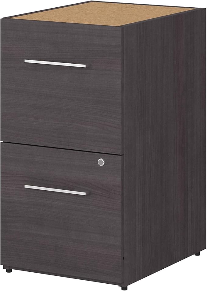 Bush Business Furniture Office 500 2 Drawer File Cabinet, 16W, Storm Gray