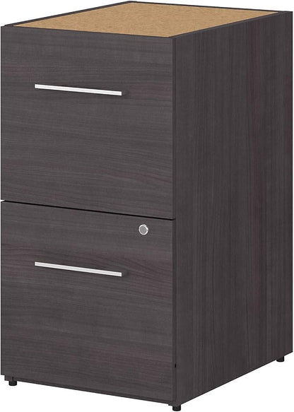 Bush Business Furniture Office 500 2 Drawer File Cabinet, 16W, Storm Gray