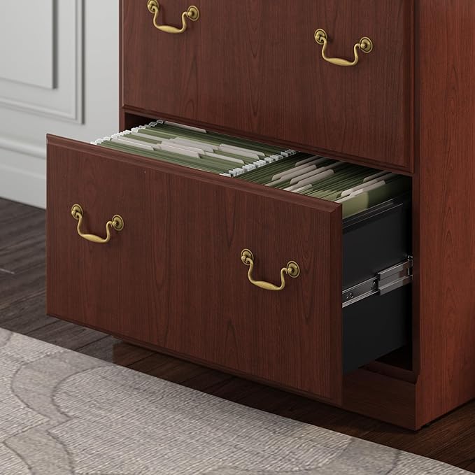 Bush Saratoga Lateral File Cabinet, Harvest Cherry (EX45654-03)