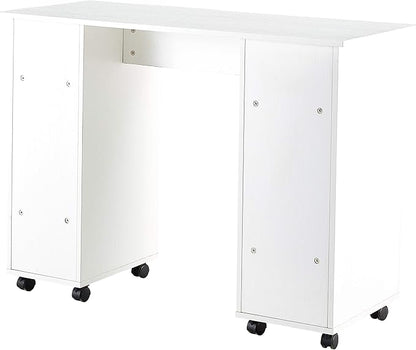 NicBex Laik-DW-00012-DX Desks, 41.73" W x 17.72" D x 31.5" H, White