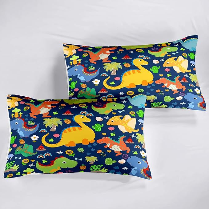 Dinosaur Bedding Full for Boys - Dinosaur Bedding Set for Kids Bedroom Dinosaur Bedding Full Blue Dinosaur Comforter Boys Room Decor Dinosaur Comforter, Full (1 Comforter 2 Pillowcases)