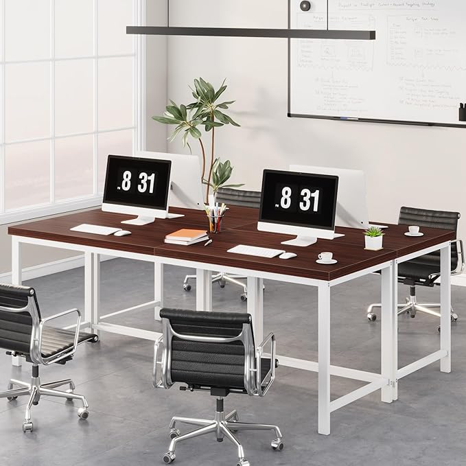 78.7 Inch Large Double Home Office Compuer Desk Two Person Study Table