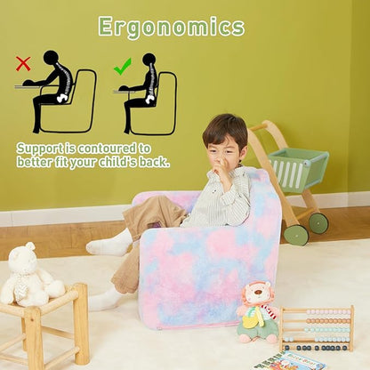 Toddler First Chair, Baby Chairs Comfy Toddler for Boys and Girls for Ages 18 Months and Up, Fits Any Decor (Dark Tie-Dye)