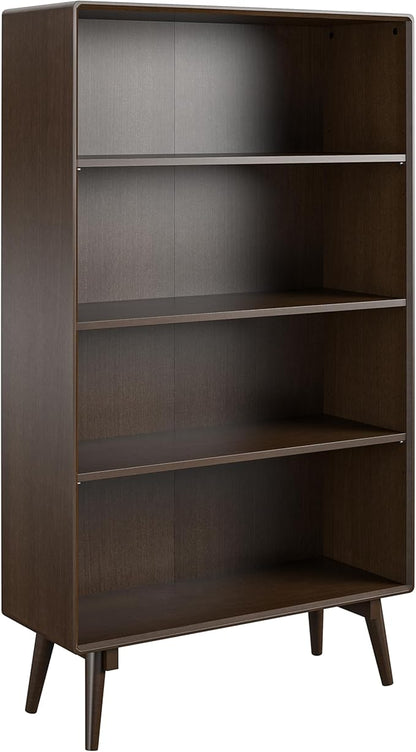 Novogratz Brittany 4 Shelf Bookcase, Walnut