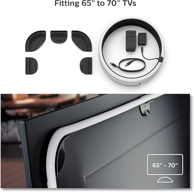Philips Hue Play Gradient 65" Smart TV Light Strip - Flowing Multicolor LED Color-Changing TV BackLight - Sync with TV, Music, and Gaming - Requires Bridge and Sync Box - Control with App or Voice