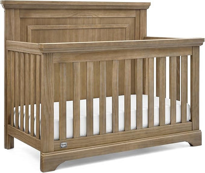 Delta Children Simmons Kids Paloma 4-in-1 Convertible Crib, Greenguard Gold Certified, Aged Oak