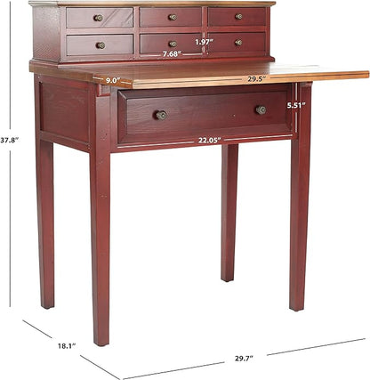 Safavieh American Homes Collection Abigail Egyptain Red and Oak Fold Down Desk