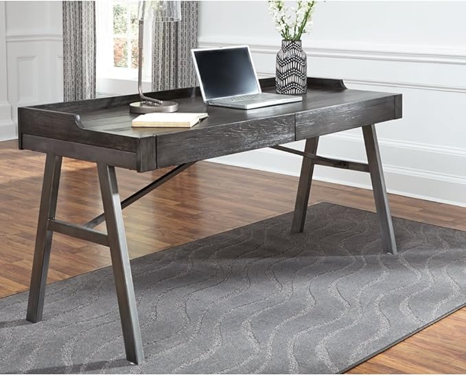 Signature Design by Ashley Raventown Urban 60" Home Office Desk, Weathered Brown