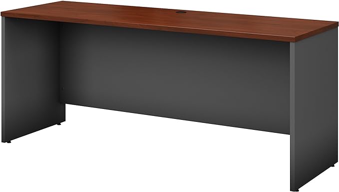 Bush Business Furniture Series C Credenza Desk, Large Computer Table for Home and Professional Office, 72W x 24D, Hansen Cherry