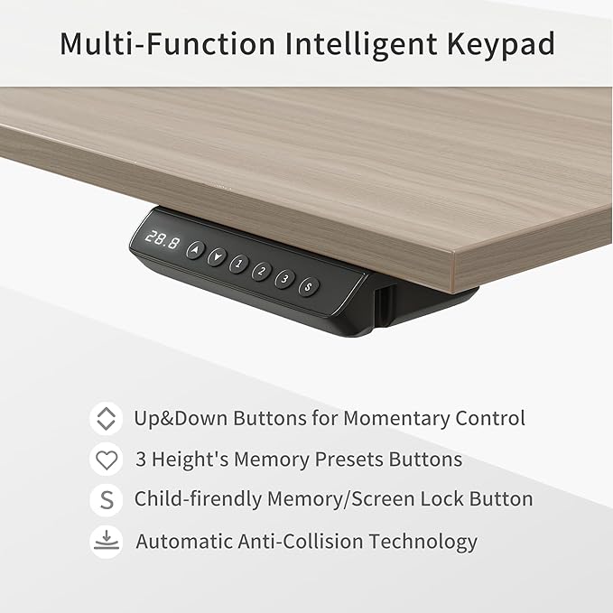 FEZIBO 63" L Shaped Executive Standing Desk with 3-Drawer File Cabinet, Electric Height Adjustable Stand up Desk for Home Office, Computer Desk with Storage Cabinets, White Frame Light Walnut Top