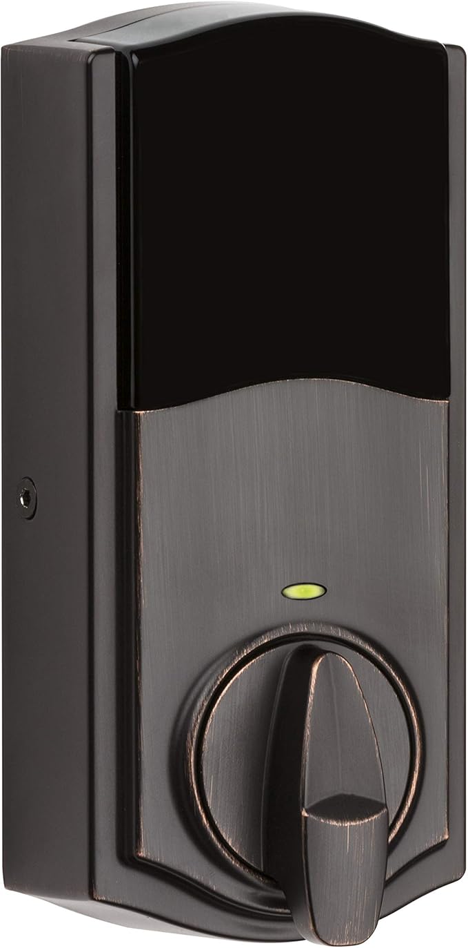 Kwikset 914 Traditional Keypad SmartCode Electronic Deadbolt Smart Lock featuring SmartKey Security and ZigBee 3.0 Technology in Venetian Bronze