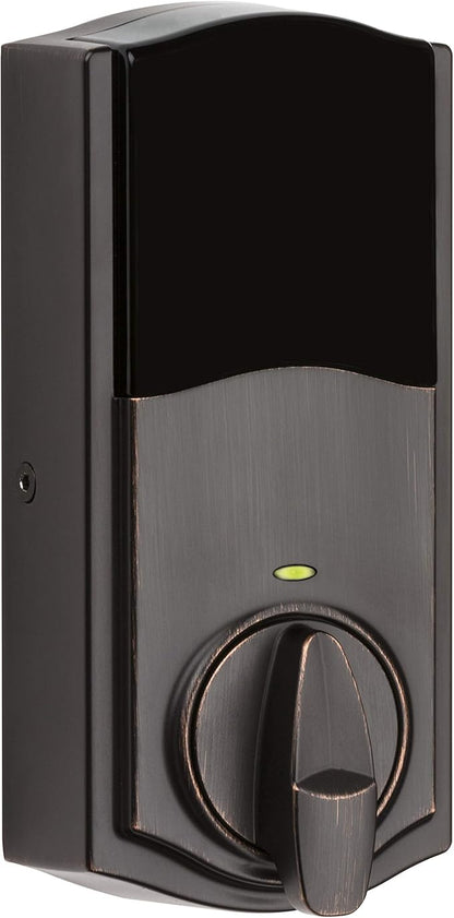 Kwikset 914 Traditional Keypad SmartCode Electronic Deadbolt Smart Lock featuring SmartKey Security and ZigBee 3.0 Technology in Venetian Bronze