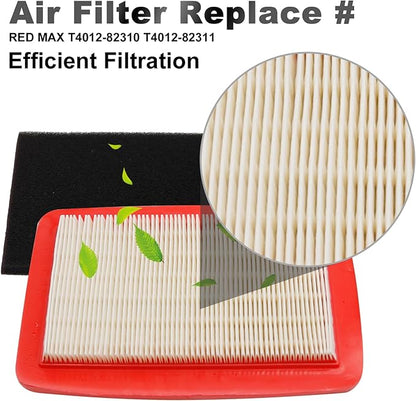 WYK-66 Carburetor with 544271501 Air Filter Replacement for RedMax Backpack Leaf Blower EB4300 EB4400 EB4401 EB431 EB7000 EB7001