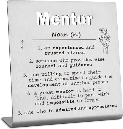 Afterprints Mentor Gifts for Women Men Thank You Gifts For Mentor Leaving Going Away Retirement Appreciation Boss, Coworker, Teacher, Counselor, Coach Office Desk Decor XLK04