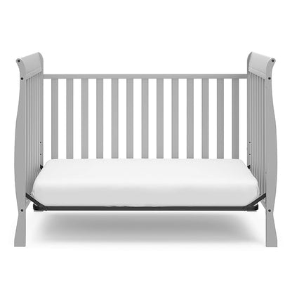 Storkcraft Maxwell Convertible Crib (Pebble Gray) – GREENGUARD Gold Certified, Converts to Toddler Bed and Daybed, Fits Standard Full-Size Crib Mattress, Classic Crib with Traditional Sleigh Design