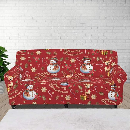 FKELYI Christmas Ornaments Sofa Slipcover Stretch Sofa Couch Cover for Indoor Non-Slip Furniture Protector Washable Sofa Slipcovers L