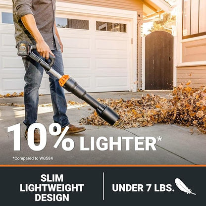 WORX Nitro 40V LEAFJET WG585 Leaf Blower Cordless with Battery & Charger, PowerShare, Blowers for Lawn Care Up to 165 MPH 620 CFM, Lightweight with High-Power Turbine Fan and Brushless Motor