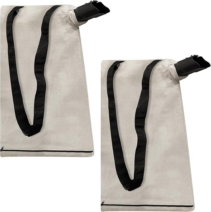127-7040 Leaf Blower Vacuum Bag Compatible with Toro 51574 51592 51593 51602 51609 51581 51558 - Metal Bottom Zip Debris Collection Vac Bag Replaces 137-2336 108-8994 - 2 Pack