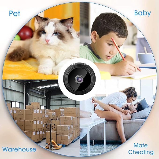 Secret Camera Spy Camera WiFi Home Security Camera Mini Hidden Camera Video Recorder Night Vision Live Feed Playback Phone App Control Nanny Cam Pet Camera