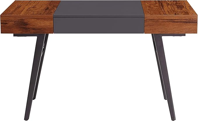 Techni Mobili Expandable Modern Storage Writing Desk, Mahogany