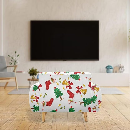 FKELYI Christmas Tree Easy Going Stretch Sofa Slipcover Washable Sofa Couch Cover Comfortable Furniture Protector with Elastic Bottom M