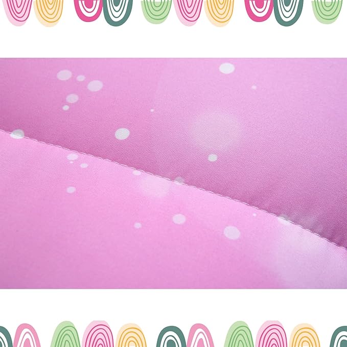 Girls Unicorn Bedding Set 3 Piece Rainbow Comforter Set for Teen Girls Adults with Sparkle Stars Soft Bedding Sets Machine Washable, Multi, Queen