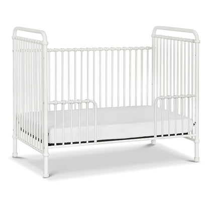Namesake Abigail 3-in-1 Convertible Metal Crib in Washed White, Greenguard Gold Certified