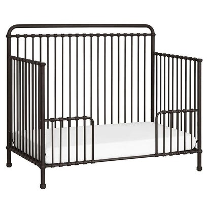 Namesake Winston 4-in-1 Convertible Metal Crib in Washed White, Greenguard Gold Certified