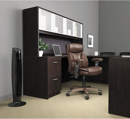 Alera ALEVA542822ES 15.63 in. x 20.5 in. x 28.5 in. Valencia Series 2-Drawer Full File Pedestal - Espresso