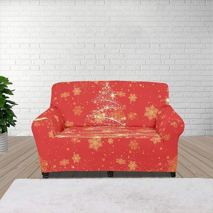 FKELYI Easy Going Stretch Sofa Slipcover Christmas Tree Sofa Couch Cover Washable Sofa Slipcovers Comfortable Furniture Protector M