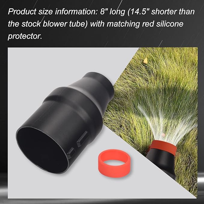 Car Drying Nozzle with Red Soft Tip Cover for Milwaukee M18 Fuel Single Battery Leaf Blowers Fits 2724-20 and 2728-20