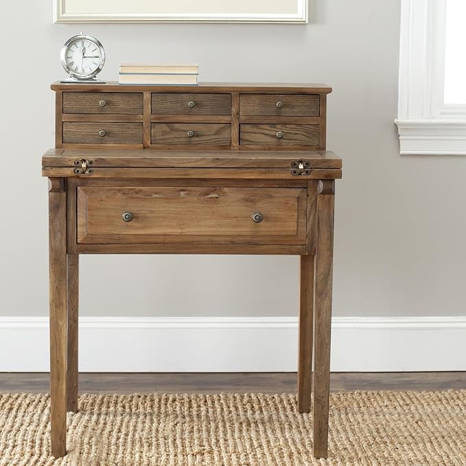 Safavieh American Homes Collection Abigail Egyptain Red and Oak Fold Down Desk