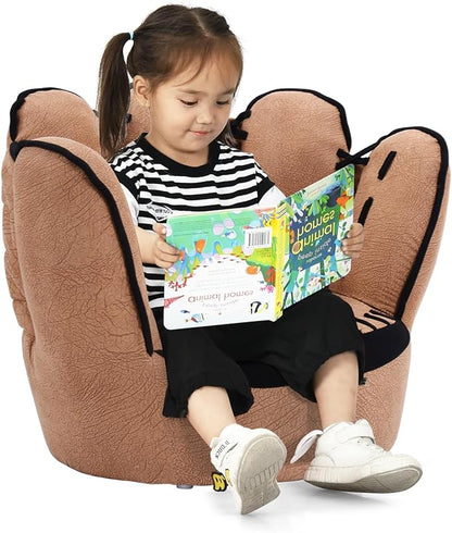 Fireflowery Kid Baseball Chair, Toddler Chair with Baseball Glove Design, Baseball Bean Bag Chair for Playroom, Gift for 3-5 Years Boys and Girls, 23.5” x 19.5” x 17.5