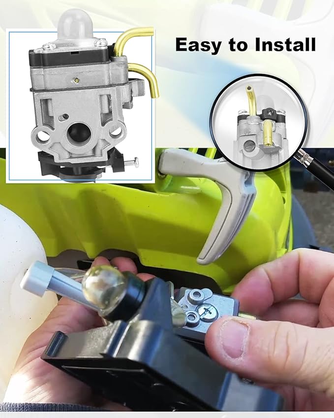 Carburetor Kits 308054129 Fits for Ryobi RY38BP 38cc Backpack Blower, with Gaskets Fuel Line Filter