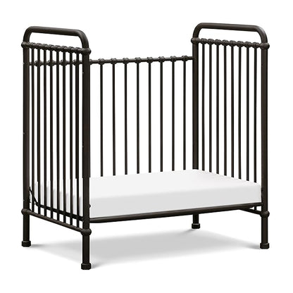 NAMESAKE Abigail 3-in-1 Convertible Mini Metal Crib in Vintage Iron, Greenguard Gold Certified