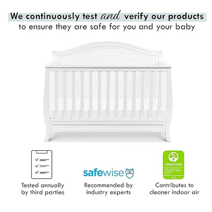 DaVinci Emmett 4-in-1 Convertible Crib in White, Greenguard Gold Certified