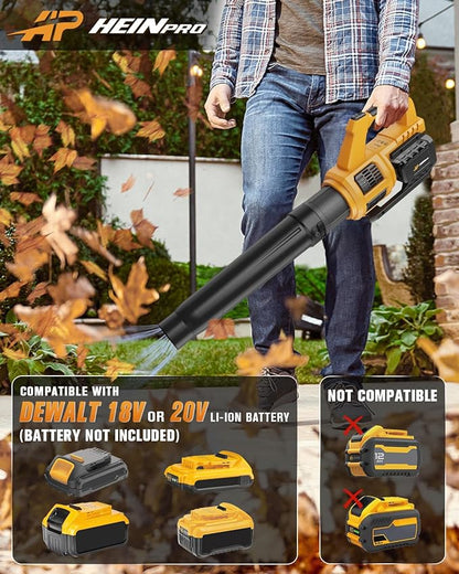 Cordless Leaf Blower for Dewalt 20V Max Battery (No Battery) 400CFM Electric Leaf Blower Cordless, Variable Speed, Turbo Mode, Battery Powered Leaf blowers for Lawn Care, Yard
